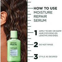 Fructis Hair Filler + Hyaluronic Acid Moisture Repair Sulfate-Free Serum, for Curly and Wavy Hair, up to 15X More Moisture & 100 Hours of Frizz Control