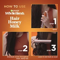 Heat Protectant Spray for Damaged Hair, Sulfate Free, Prevents Breakage, Hair Honey Milk Spray