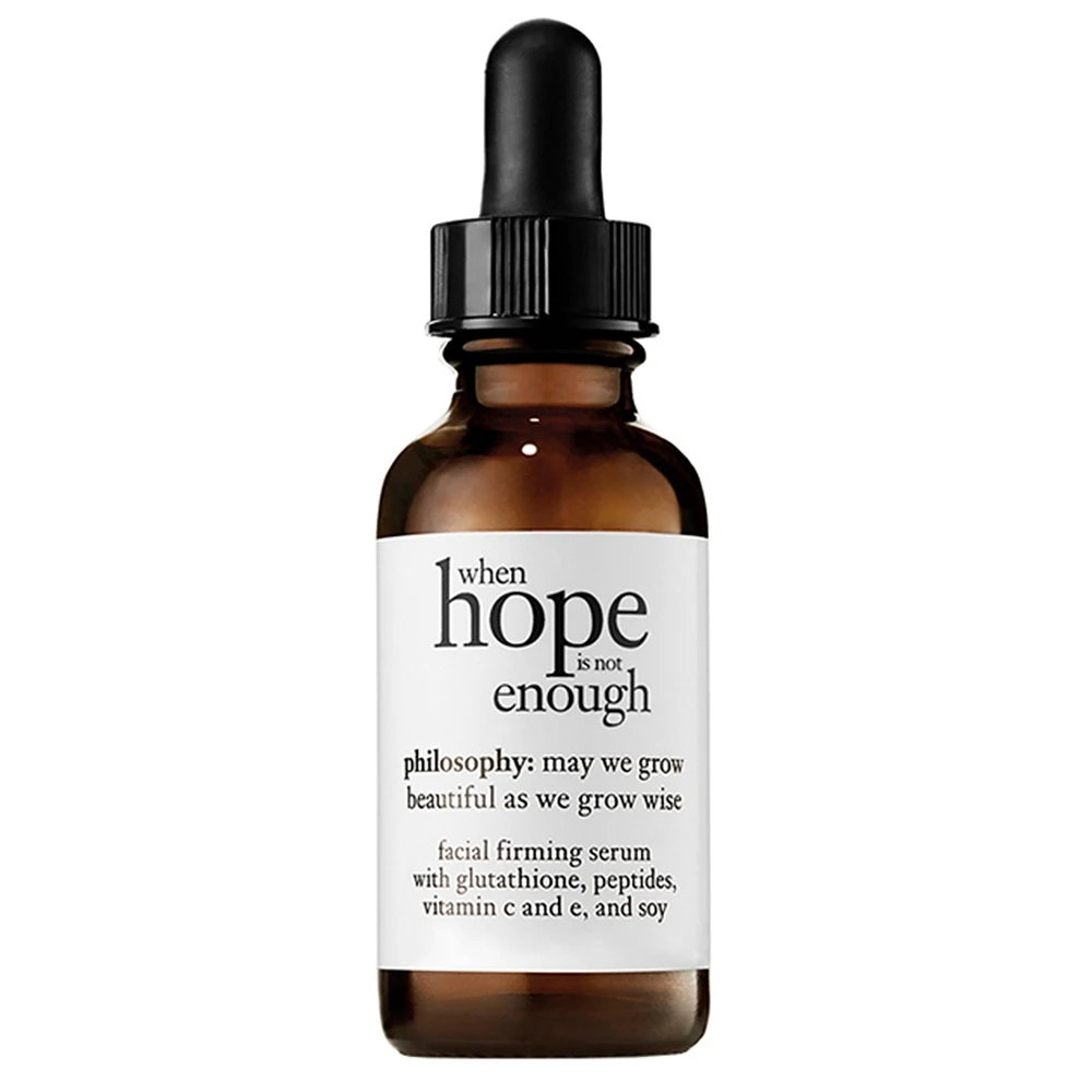 when hope is not enough facial firming serum, lightweight, oil-free, reduces the first signs of aging