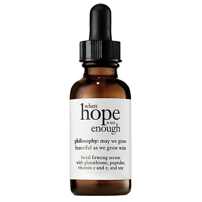 when hope is not enough facial firming serum, lightweight, oil-free, reduces the first signs of aging