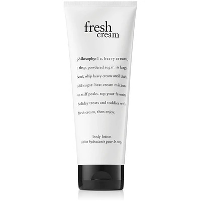 fresh cream body lotion for women, lightweight, conditioning & moisturizing