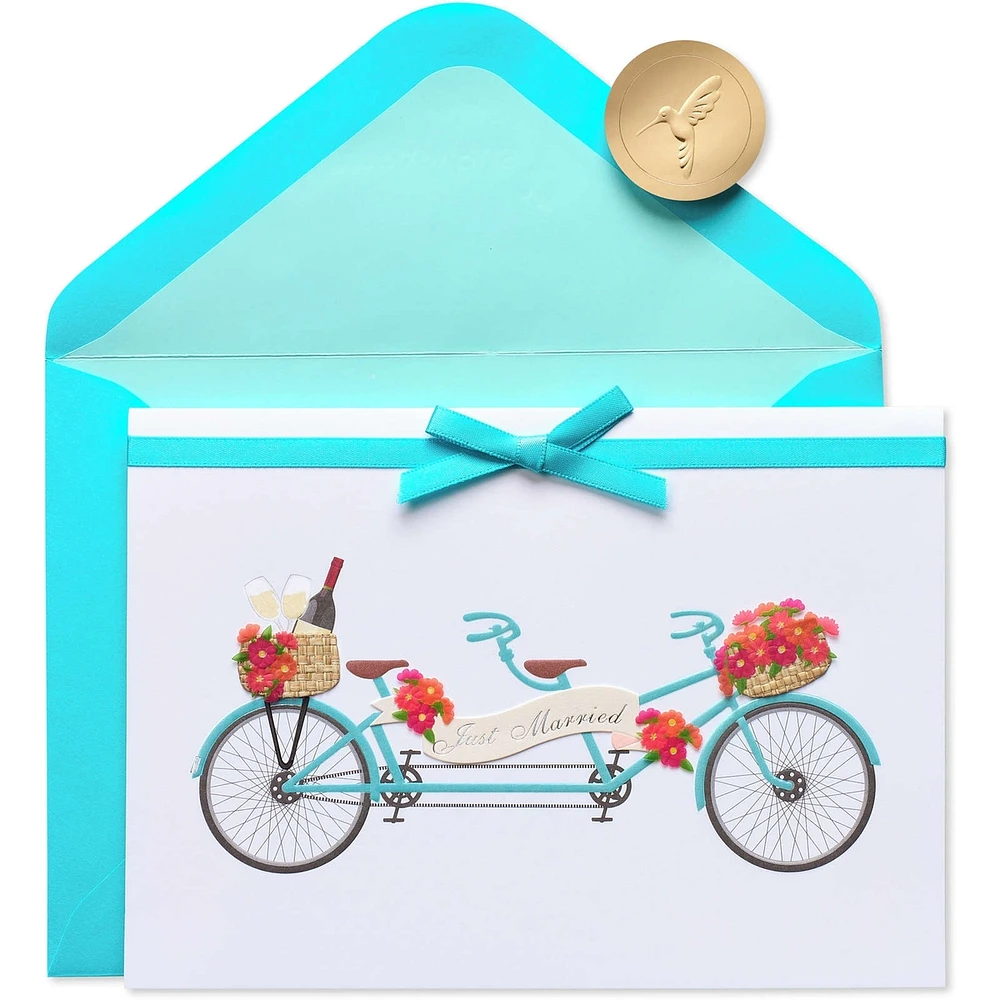 Papyrus Wedding Card (Tandem Bike)