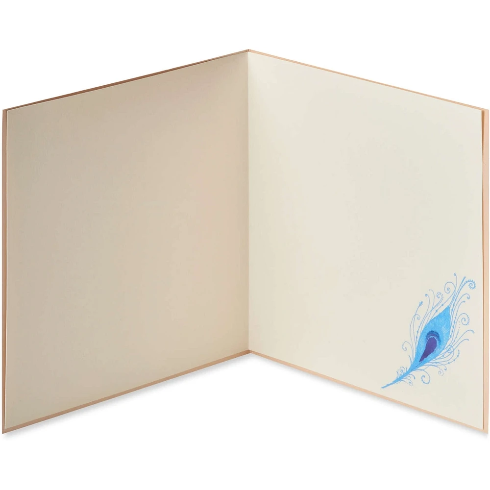 Papyrus Blank Card (Elegant Peacock)