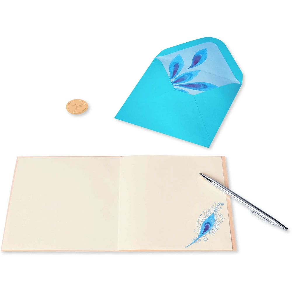 Papyrus Blank Card (Elegant Peacock)