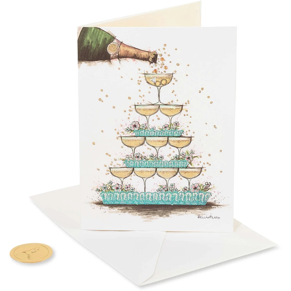 Papyrus Wedding Card for Couple - Designed By Bella Pilar (Overflowing with Love)