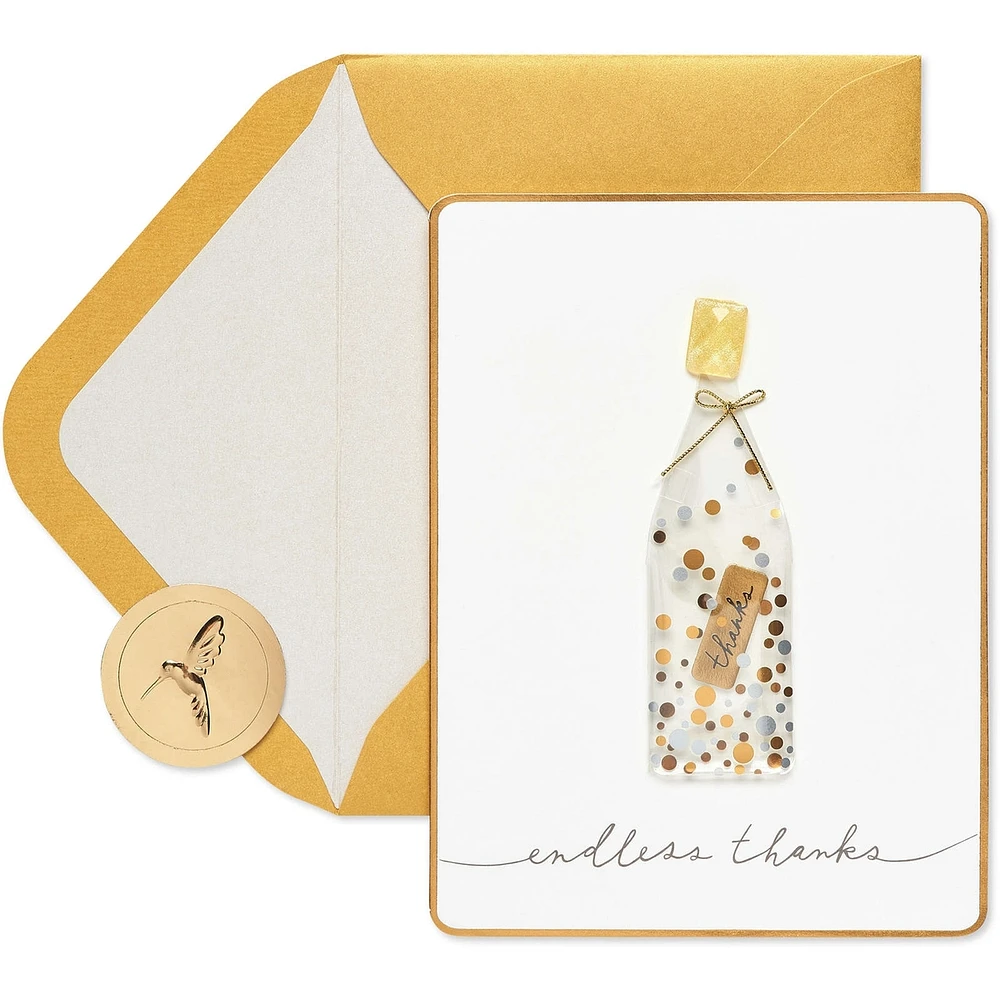 Papyrus Blank Thank You Card (Message in a Bottle)