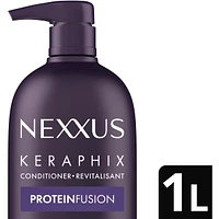 Nexxus Keraphix Damage Healing Conditioner for damaged, dry hair with ProteinFusion with keratin protein and black rice 1 L