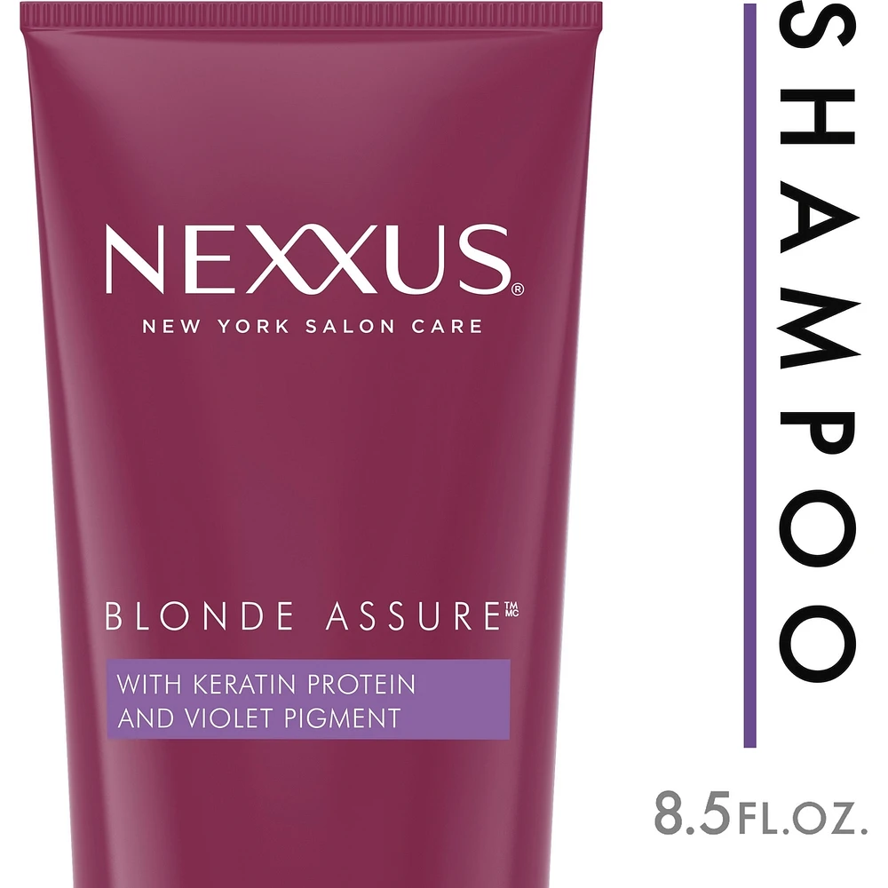 Nexxus  Purple Shampoo, hair care for colour treated Blonde or Silver hair Blonde Assure, Colour Toning - NO brassy yellow tones 251ML