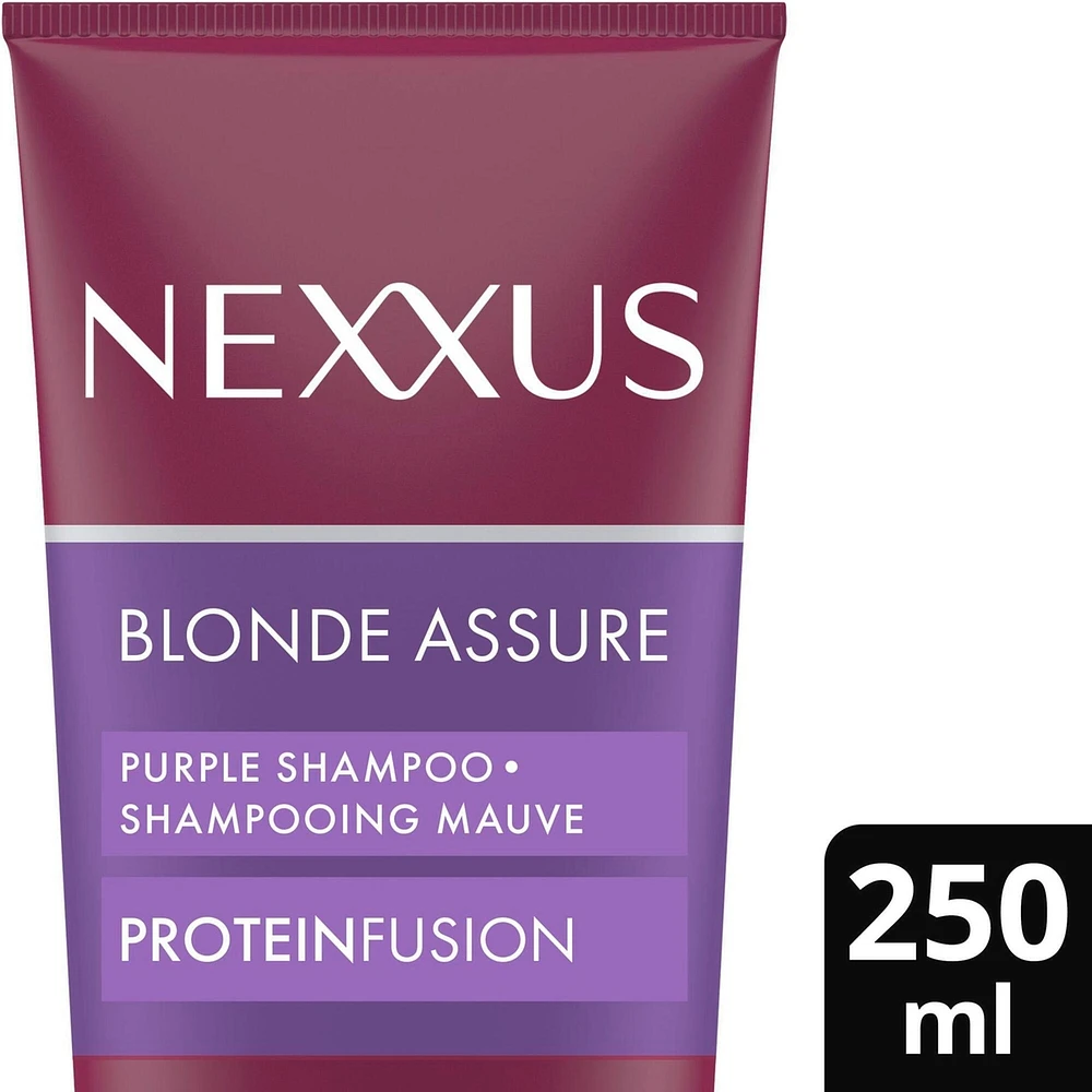 Nexxus  Purple Shampoo, hair care for colour treated Blonde or Silver hair Blonde Assure, Colour Toning - NO brassy yellow tones 251ML