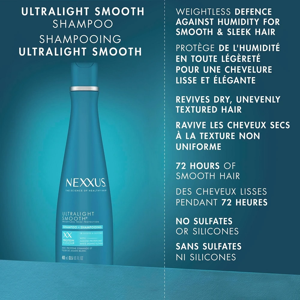 Ultralight Smooth Shampoo for dry and frizzy hair Weightless Frizz Protection 0% sulfates and silicones 400 ml