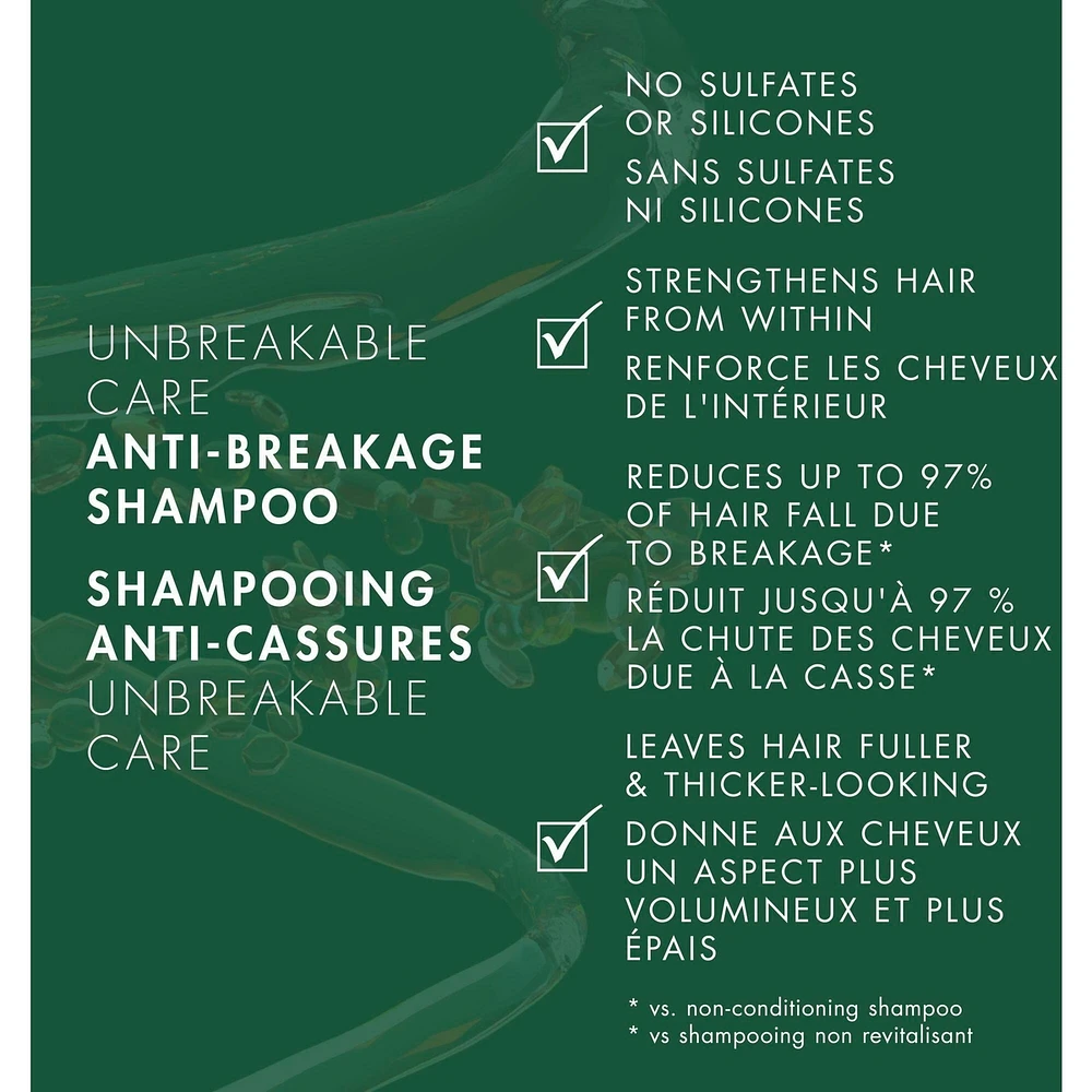 Nexxus Unbreakable Care™ Anti-Breakage Shampoo for Fine and Thin hair with Keratin, Collagen, Biotin