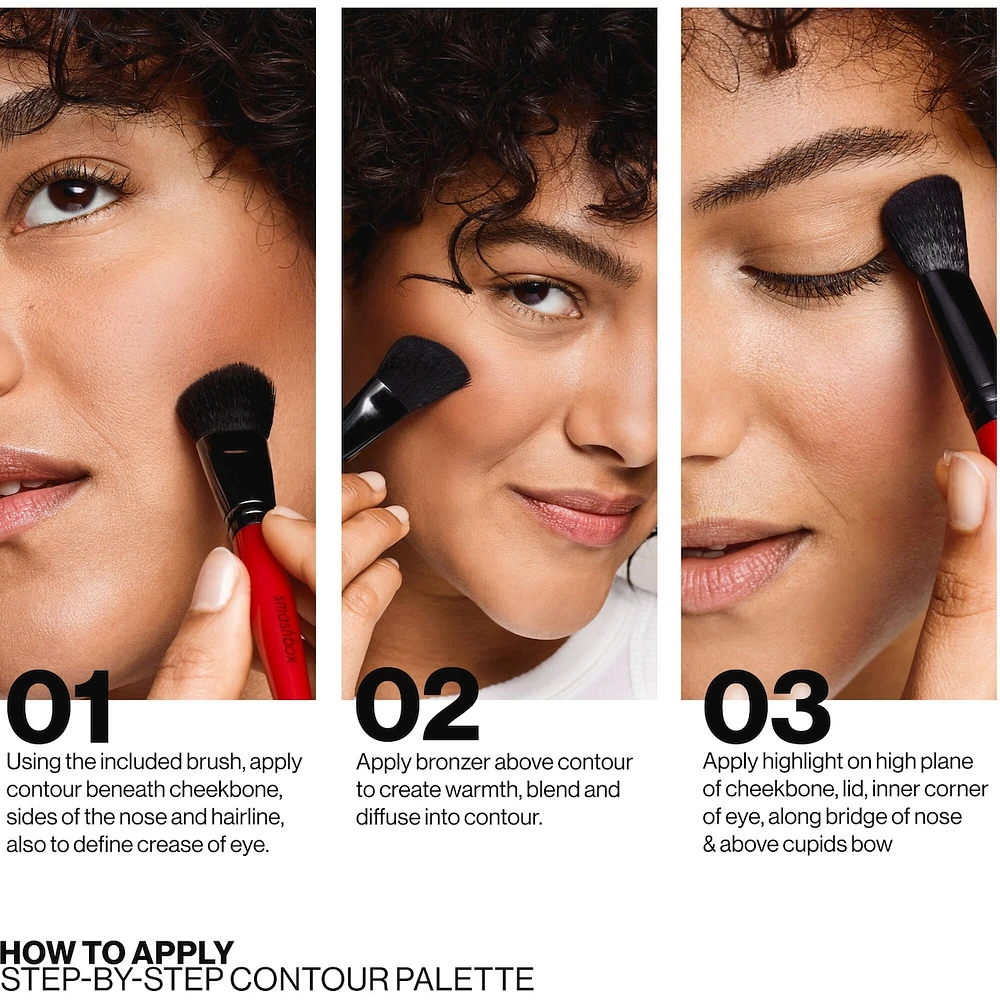 Step-By-Step Contour Highlighter & Bronzer Face Palette Kit