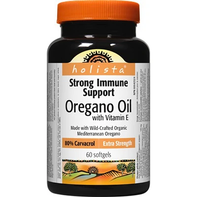 Oregano Oil with Vitamin E Extra Strength 80% Carvacrol