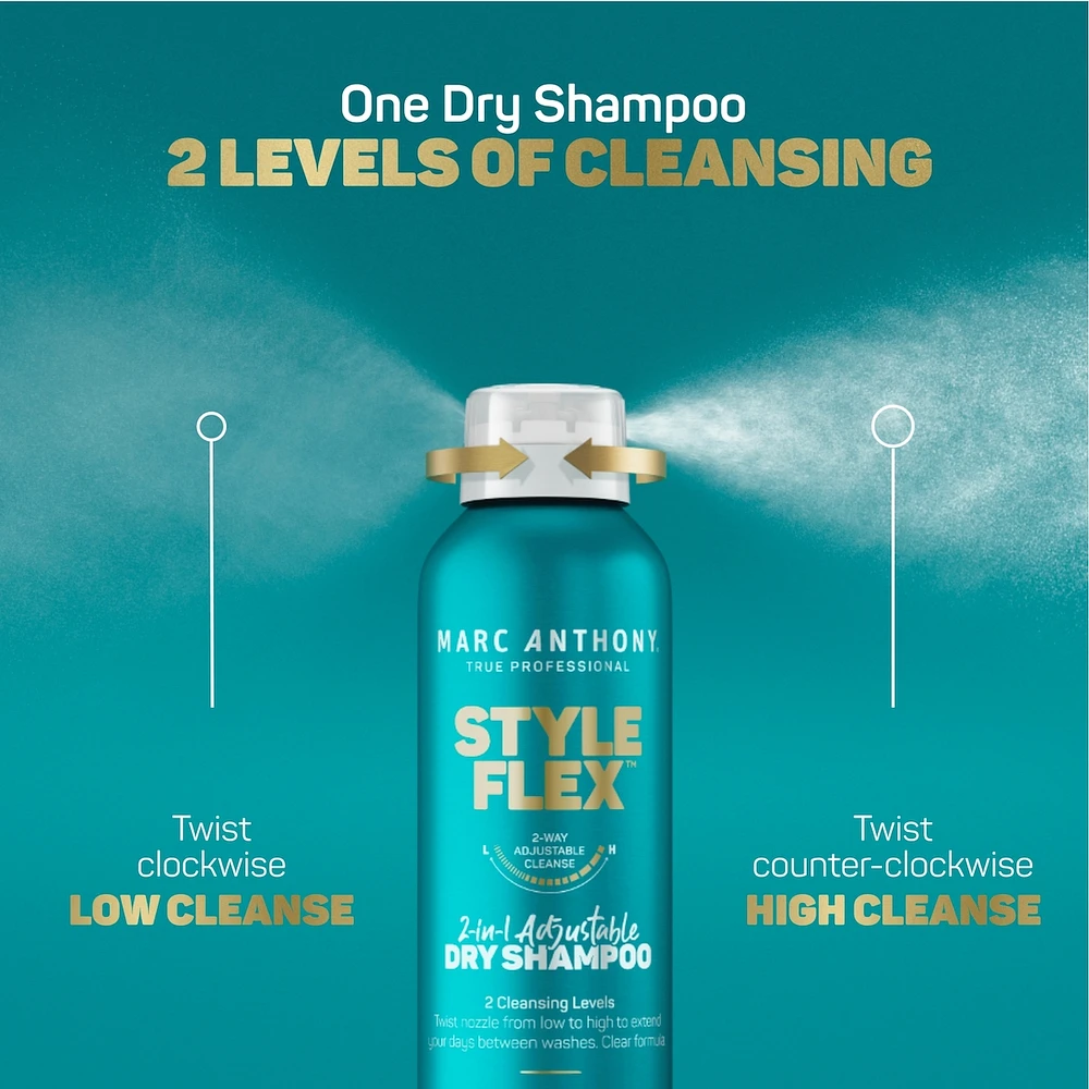 Style Flex™ 2-IN-1 Adjustable Dry Shampoo