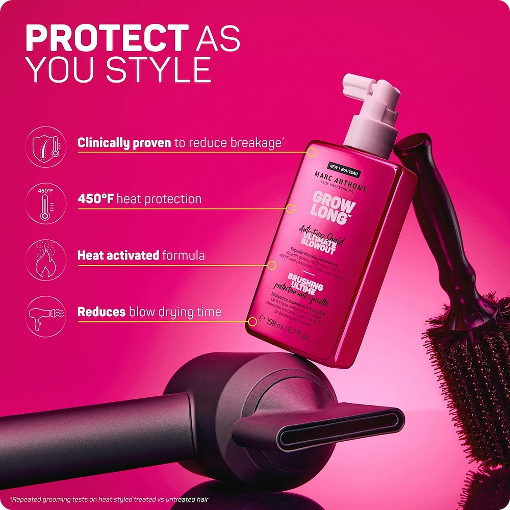 Marc Anthony True Professional® Grow Long™ Anti-Frizz Shield 
ULTIMATE BLOWOUT