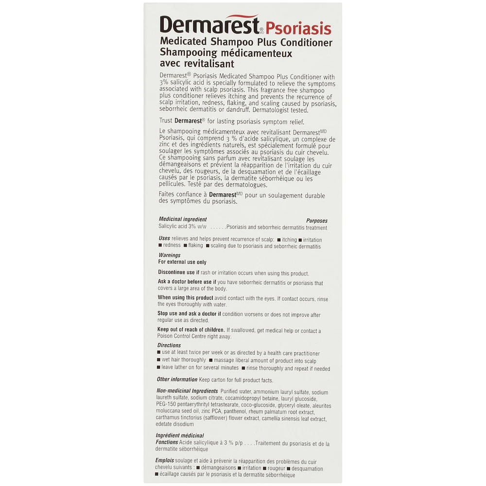 Dermarest Psoriasis Medicated Shampoo Plus Conditioner