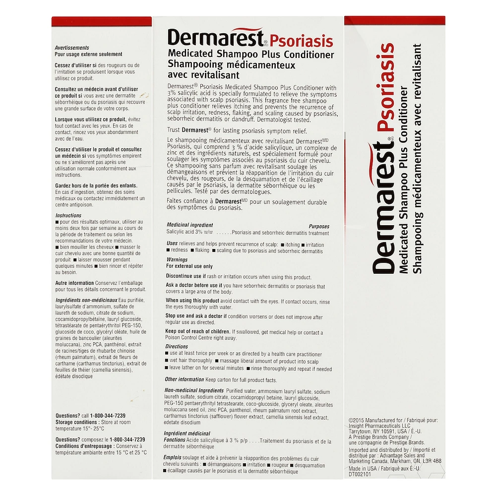 Dermarest Psoriasis Medicated Shampoo Plus Conditioner