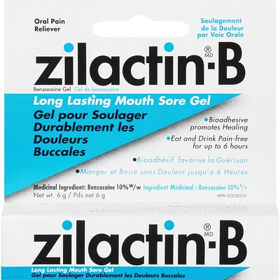 Zilactin-B Benzocaine Long Lasting Mouth Sore Gel