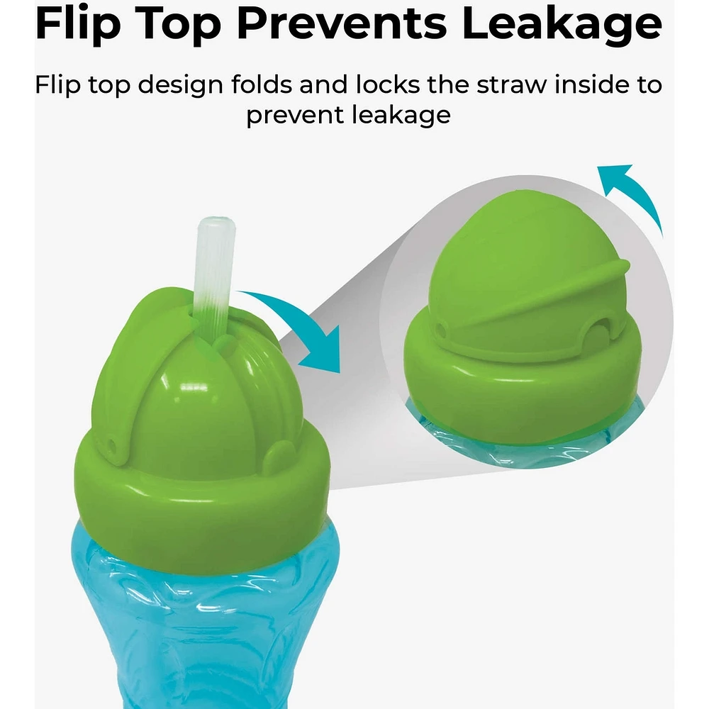 Comfy Grip Flip Top Straw Cup