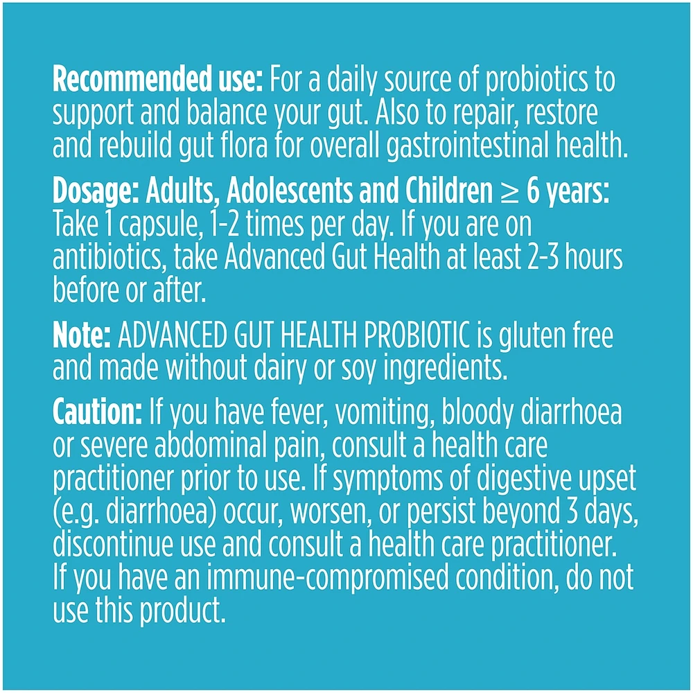 Advanced Gut Health Probiotics, 50 Billion CFU, 15 Diverse Strains