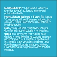 Advanced Gut Health Daily Probiotics for Women, 50 Billion CFU, 15 Diverse Strains