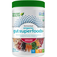 Fermented Organic Gut Superfoods+, Summer Berry Pomegranate Vegan Superfoods Powder