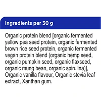 Fermented Organic Vegan Proteins+, Natural Vanilla Protein Powder, 20g Protein