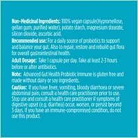 Advanced Gut Health Daily Probiotic Immune + Vitamin D and Zinc, 50 Billion CFU, 15 Diverse Strains, Vegan Delayed-release Capsules