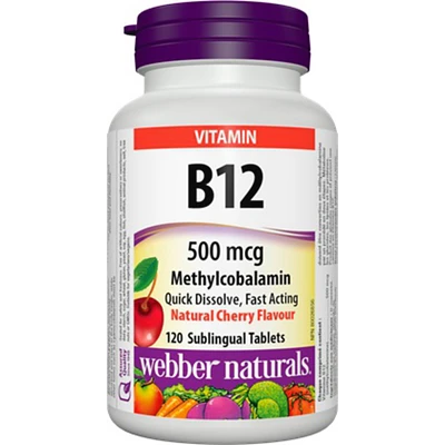 Vitamin B12 500 mcg Natural Cherry Flavour