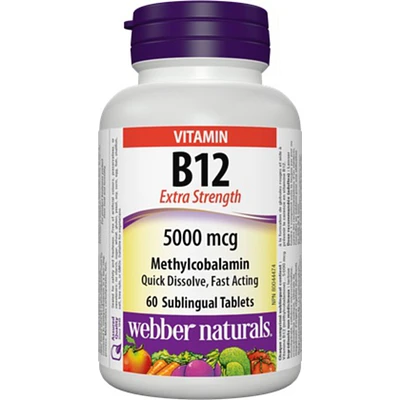 Vitamin B12 Extra Strength Methylcobalamin 5000 mcg