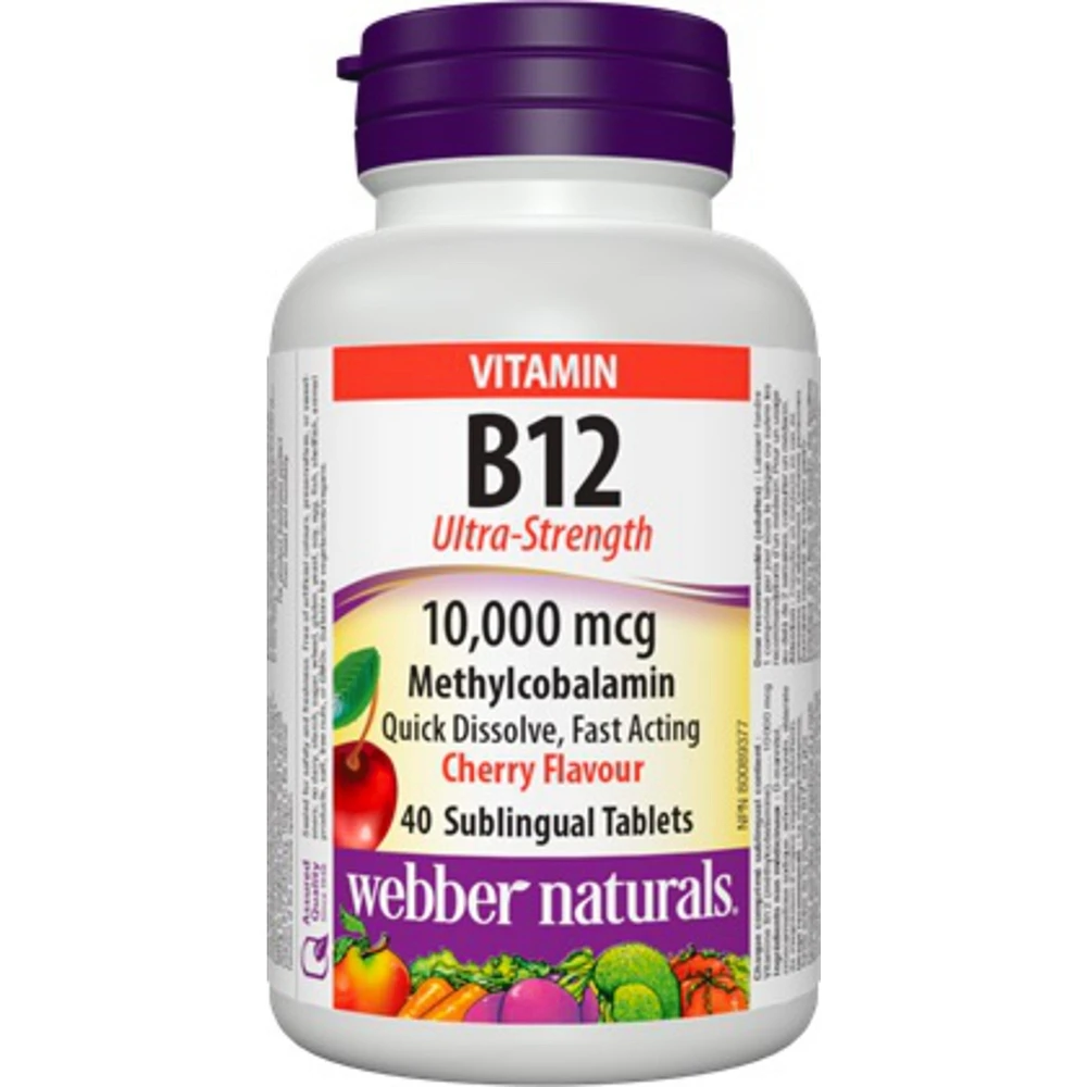 B12 Ultra-Strength 10,000 mcg Cherry Flavour