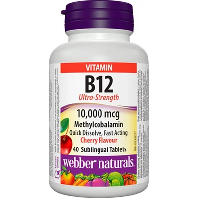 B12 Ultra-Strength 10,000 mcg Cherry Flavour