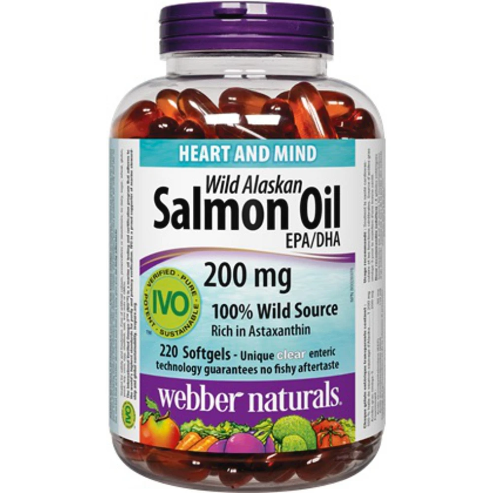 Wild Alaskan Salmon Oil 200 mg EPA/DHA