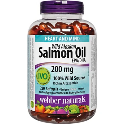 Wild Alaskan Salmon Oil 200 mg EPA/DHA