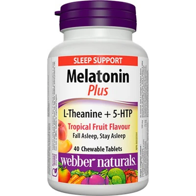 Melatonin Plus L-Theanine + 5-HTP Tropical Fruit Flavour