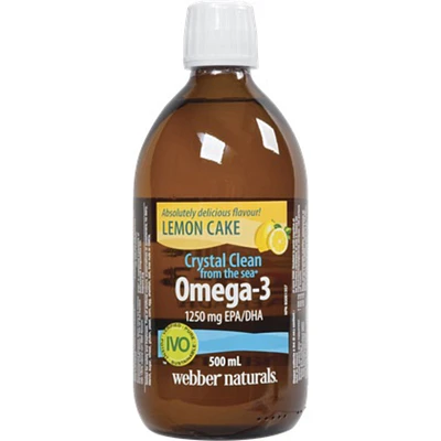 Crystal Clean from the sea® Omega-3 1250 mg EPA/DHA Lemon Cake