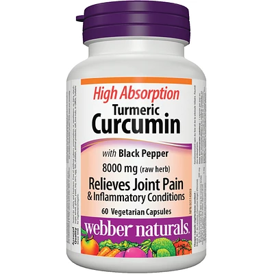 Turmeric Curcumin High Absorption with Black Pepper 8000 mg (raw herb)