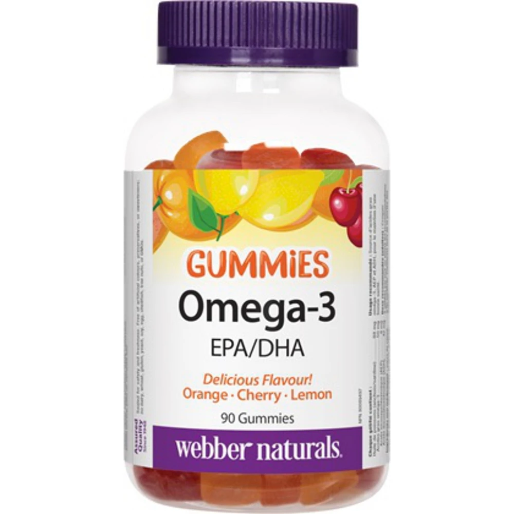 Omega-3 Gummies EPA/DHA 150 mg, Orange · Lemon