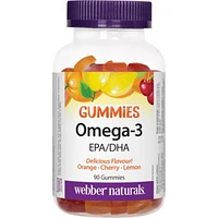 Omega-3 Gummies EPA/DHA 150 mg, Orange · Lemon