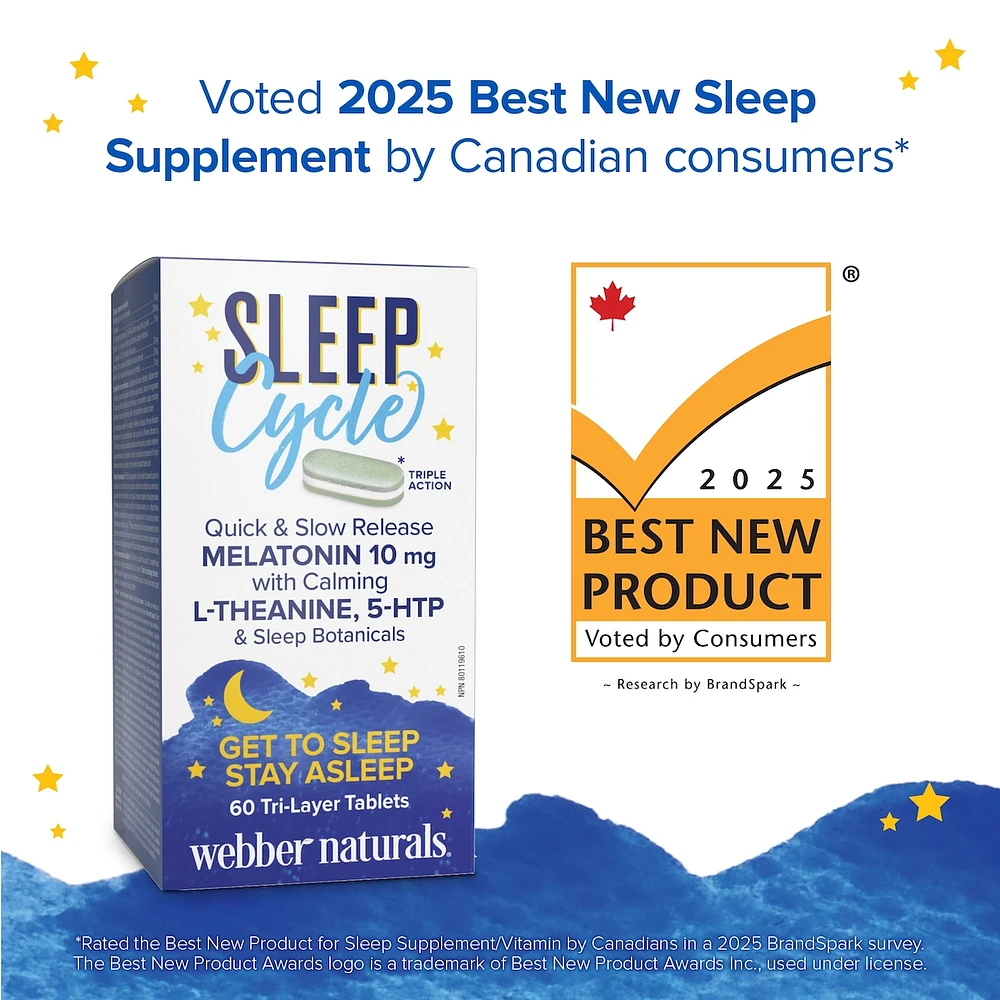 Sleep Cycle Melatonin with L-Theanine, 5-HTP & Sleep Botanicals