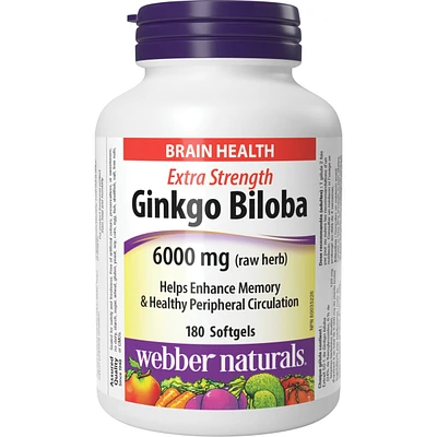 Extra Strength Ginkgo Biloba 6000 mg (raw herb)