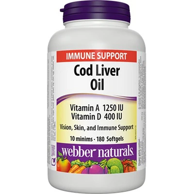 Cod Liver Oil Vitamin A Vitamin D 1250 IU/400 IU
