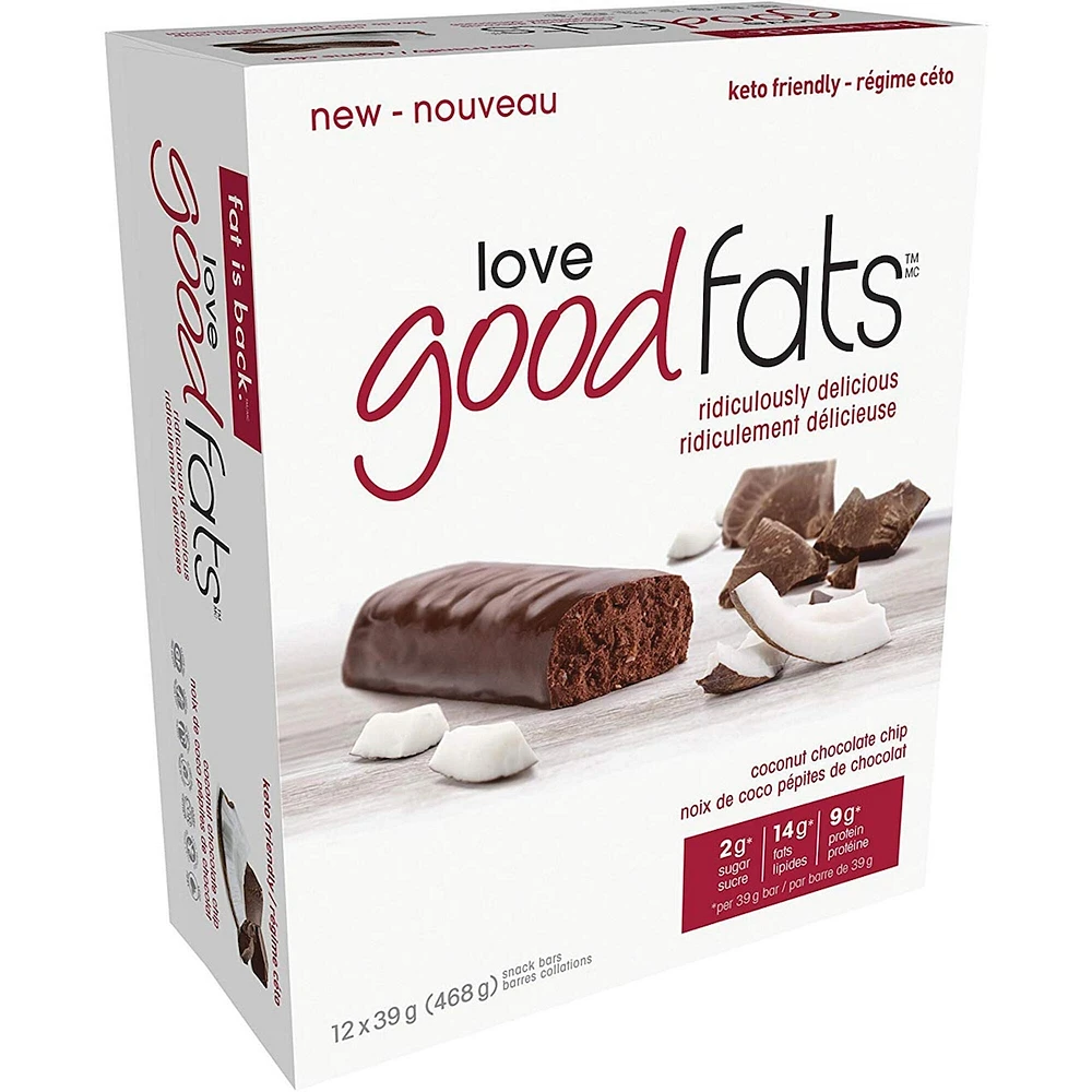 Coconut Chocolate Chip Keto-Friendly Snack Bars,