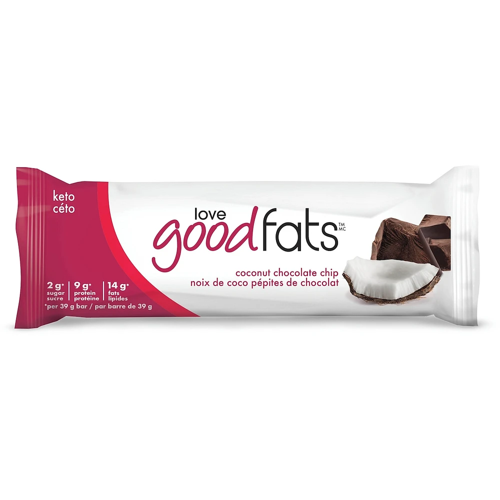 Coconut Chocolate Chip Keto-Friendly Snack Bars,