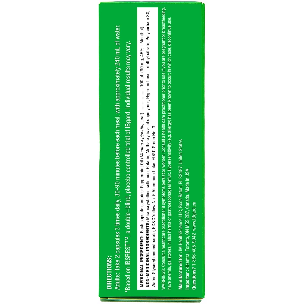 IBgard 90mg huile de menthe poivrée