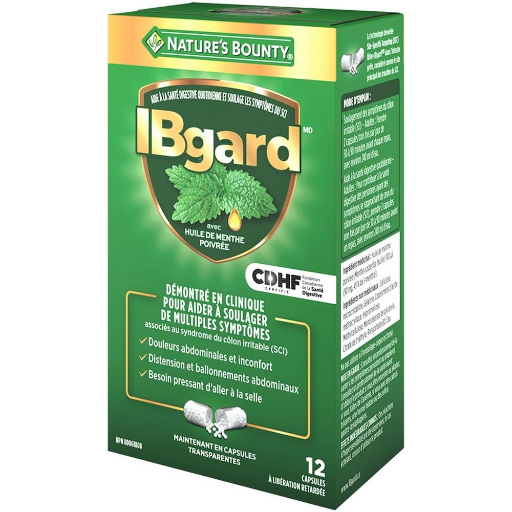 IBgard 90mg huile de menthe poivrée