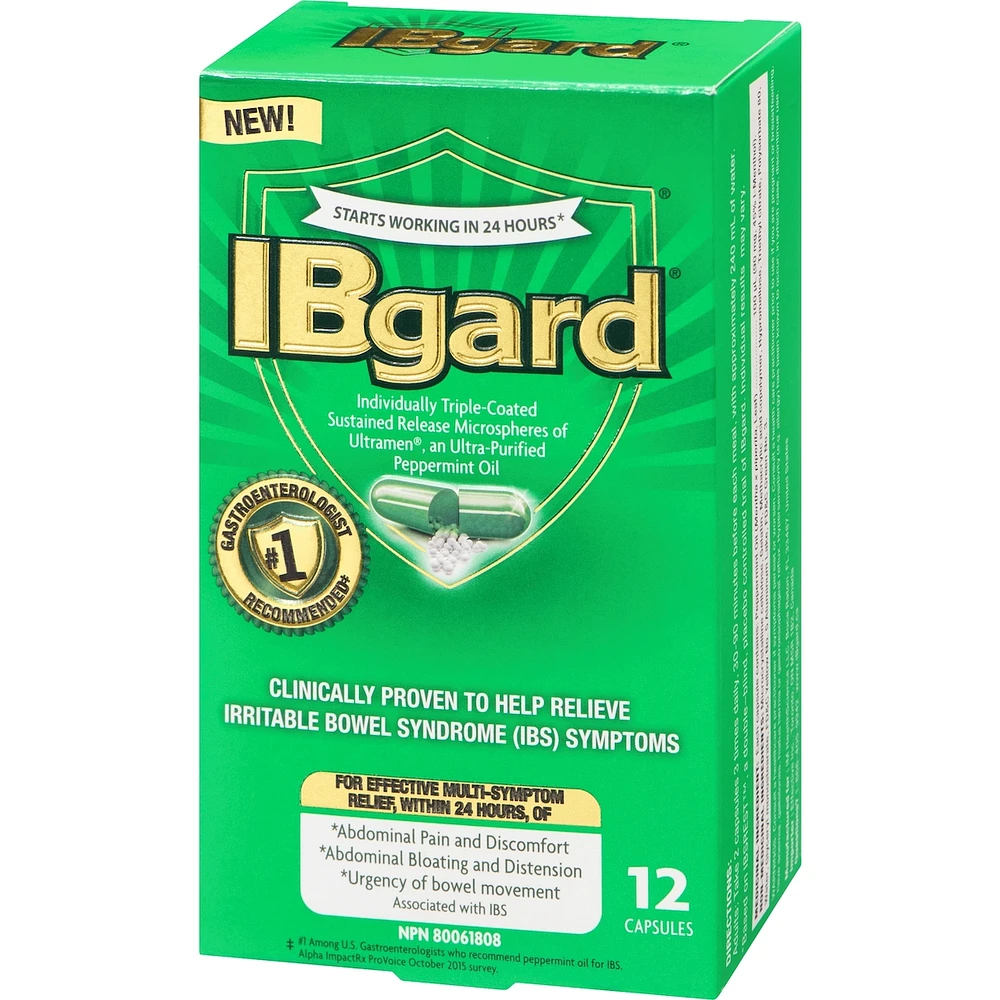 IBgard 90mg huile de menthe poivrée