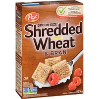 Céréales Shredded Wheat Spoon Size et Bran de Post