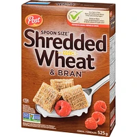 Céréales Shredded Wheat Spoon Size et Bran de Post