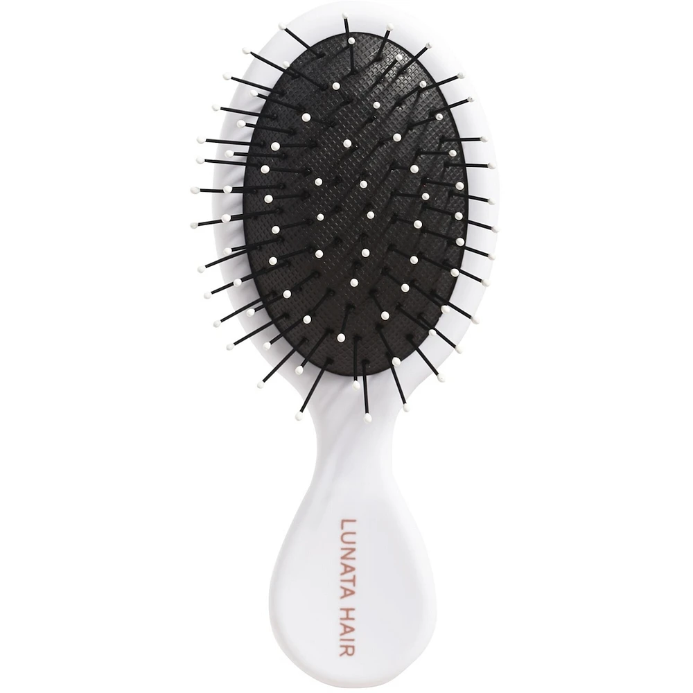 Brosse pour cheveux secs et humides Lunata Detangle Me – Mini blanc